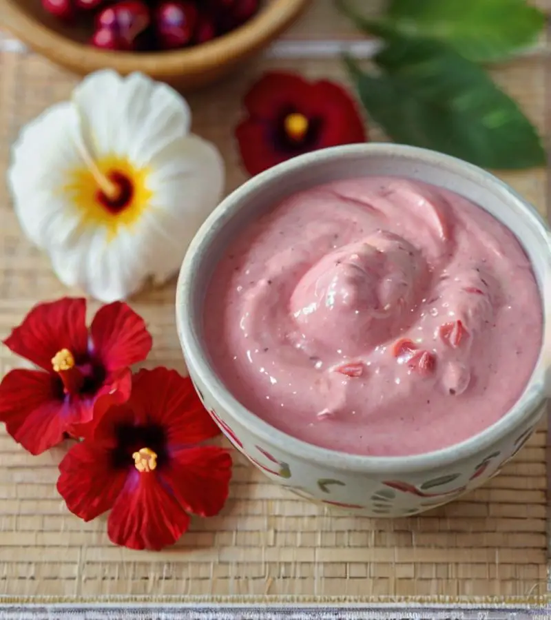 Hibiscus with yogurt