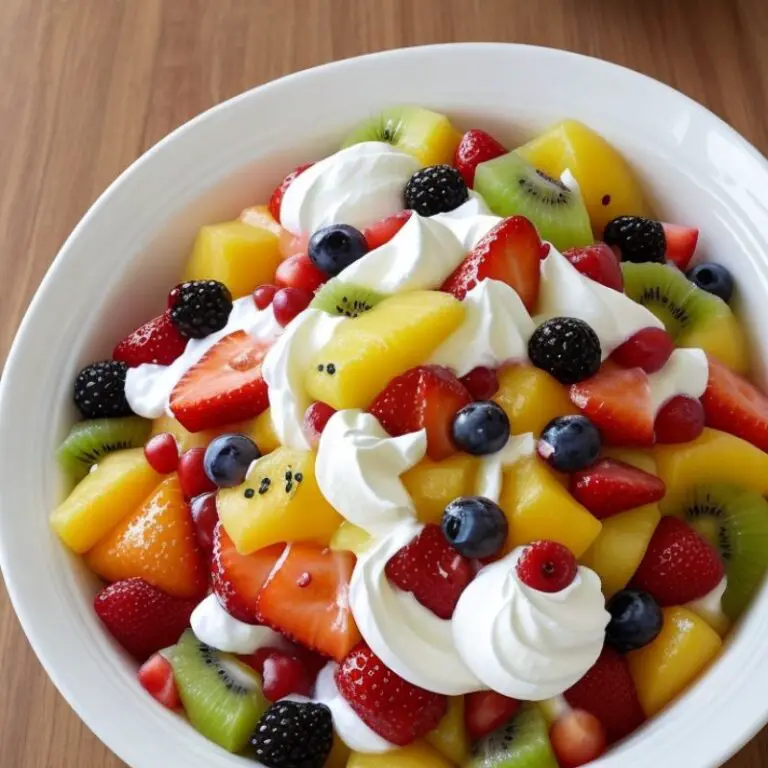 Fruit Salad With Whipped Cream And Condensed Milk