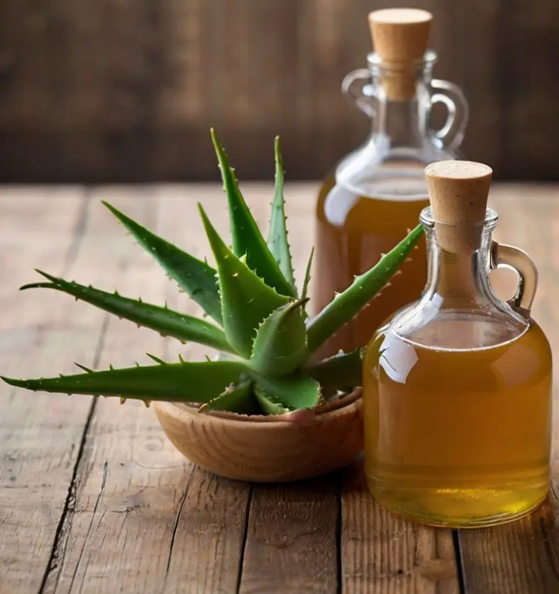 Aloe Vera and Apple Cider Vinegar Rinse