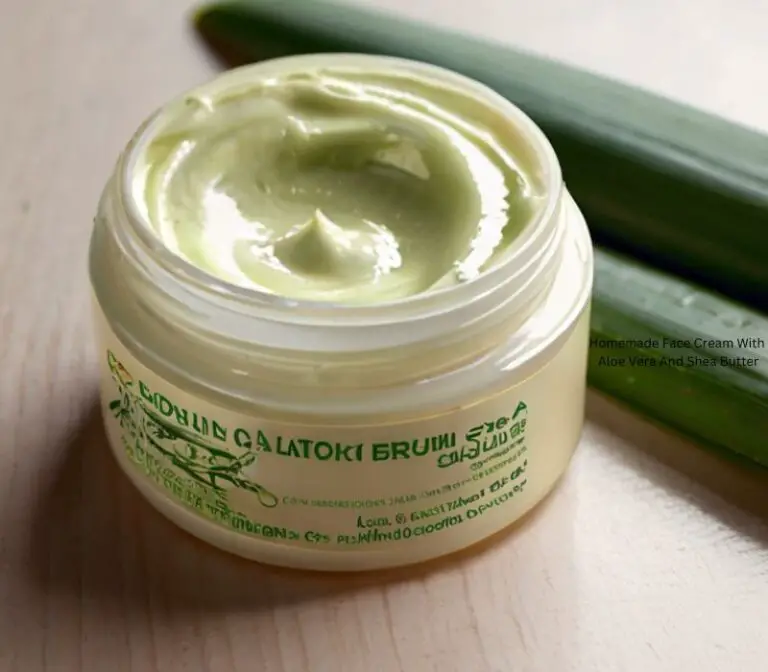 Homemade Face Cream With Aloe Vera And Shea Butter