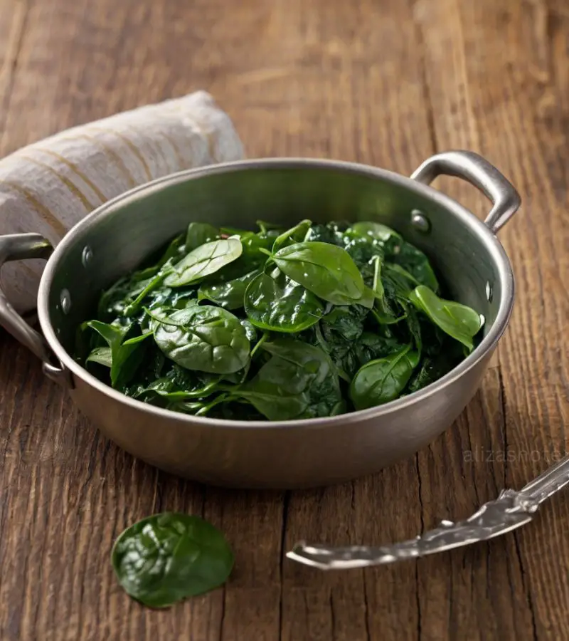 how to cook spinach with butter and tomatoes