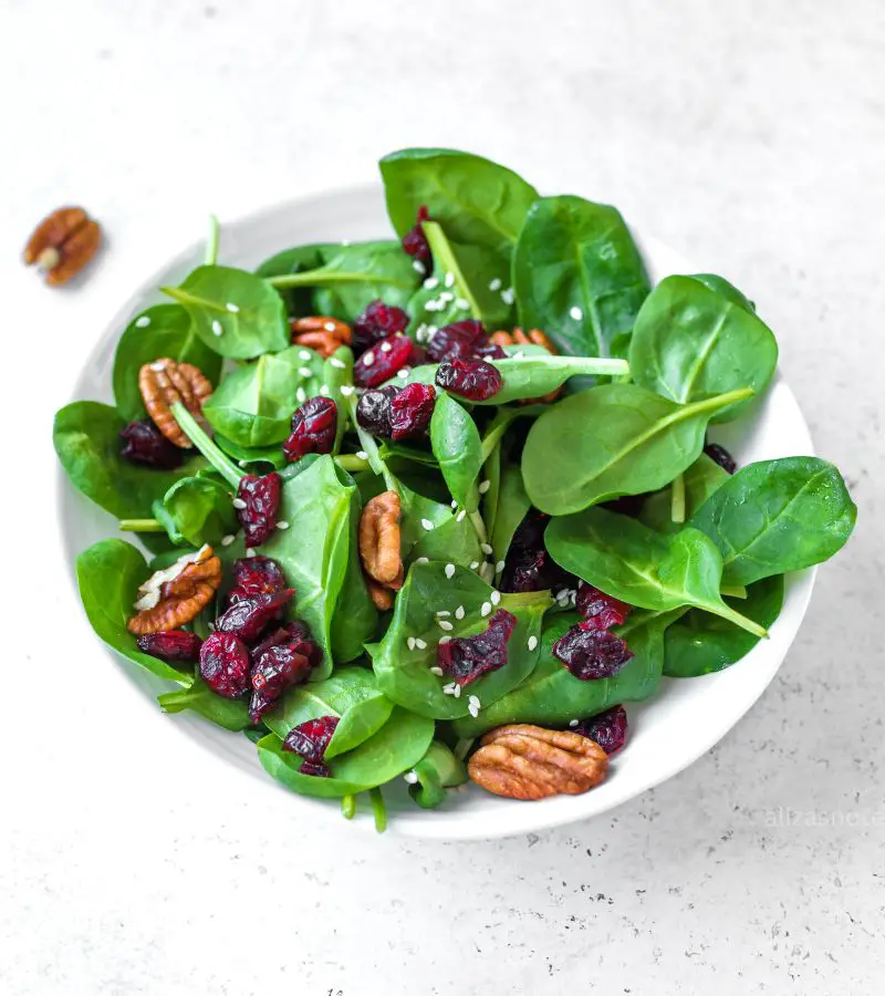 Cranberry Pecan Spinach Salad