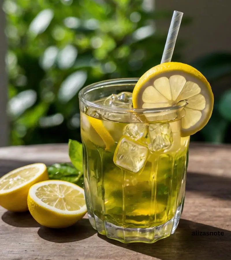 how to make iced green tea with lemon