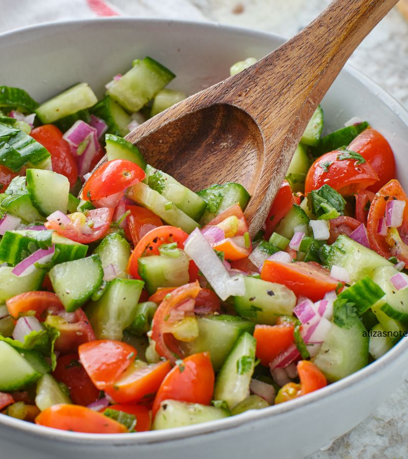 Tomatoes Cucumbers And Onions