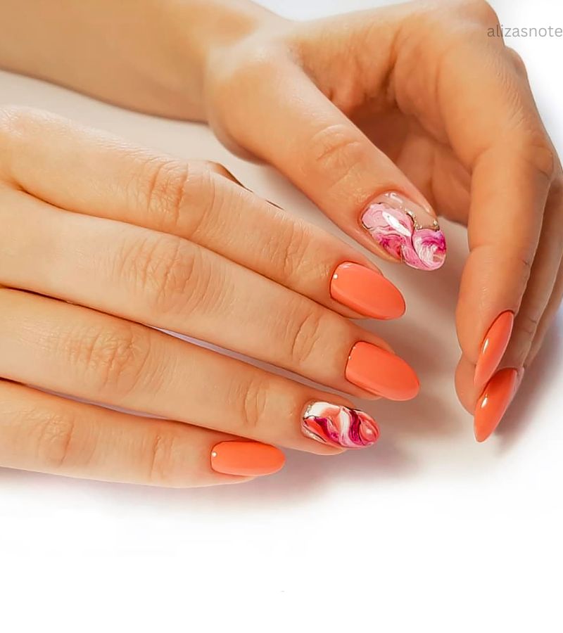 Vibrancy with Orange Nail