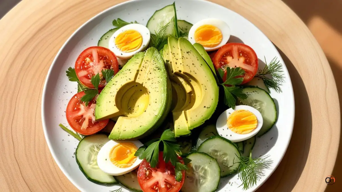 Avocado Salad With Tomato Eggs 